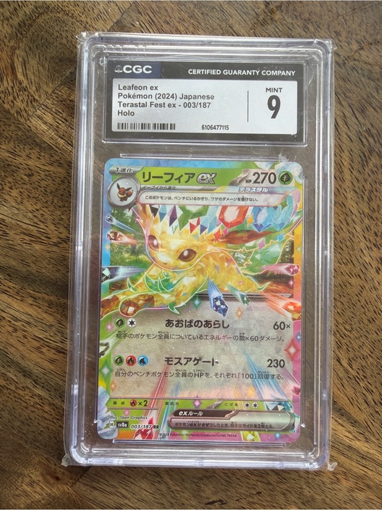 Pokemon Other - Pokemon Leafeon ex Holo Card – Rainbow Foil Artwork